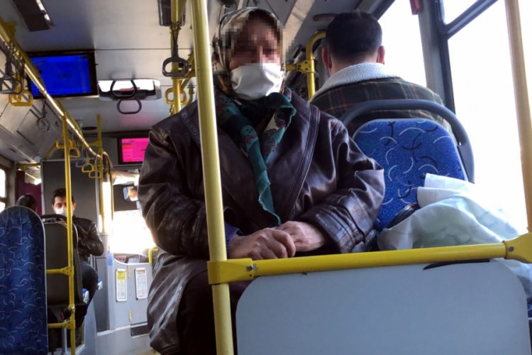 65 yaş üstü kadının otobüse binme ısrarı