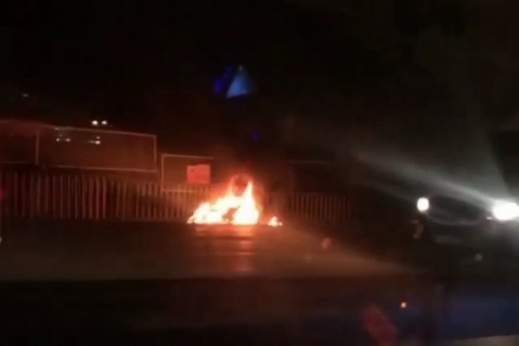 Bursa'da bir kişi motosikletini ateşe verdi