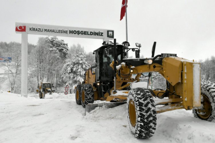 Bursa Osmangazi'de karla mücadele başladı