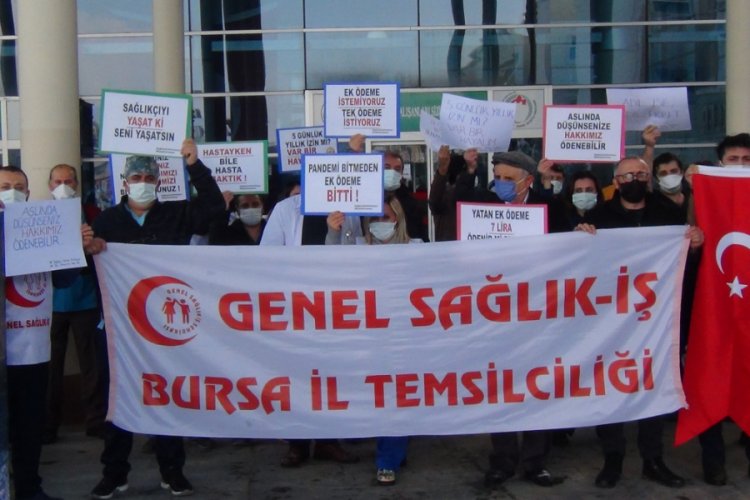 Bursa'da sağlık çalışanları destek bekliyor
