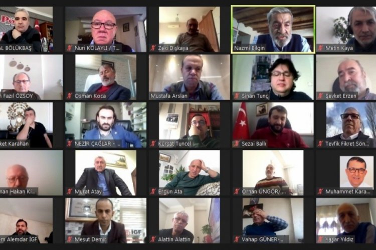 Türkiye Gazeteciler Konfederasyonu Başkanlar Kurulu video konferansta buluştu