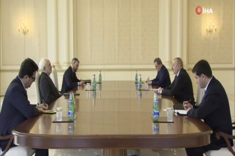 Aliyev, İran Dışişleri Bakanı Zarif'i kabul etti