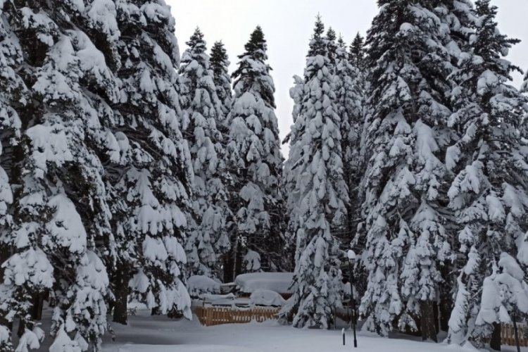 Bursa Uludağ'da kar kalınlığı 75 santimetreye ulaştı