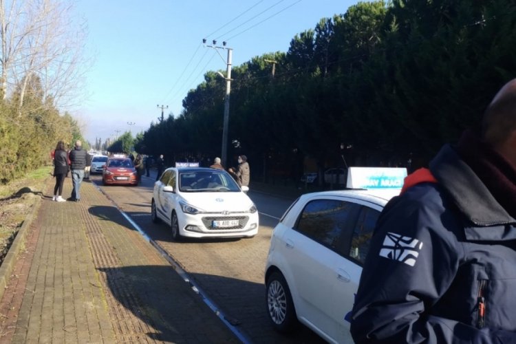 Bursa Orhangazi'de 3 ay aradan sonra ehliyet sınavları yapıldı