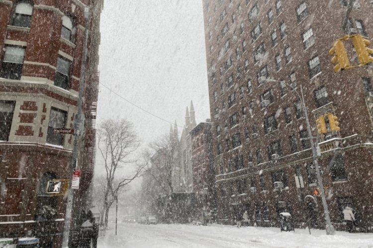 New York'ta kar fırtınası!
