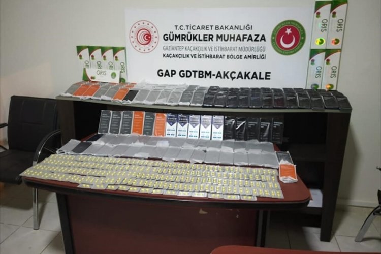 Şanlıurfa'da g&uuml;mr&uuml;k ka&ccedil;ağı 236 cep telefonu ele ge&ccedil;irildi