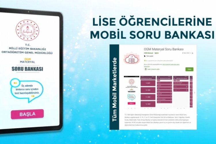MEB'den lise &ouml;ğrencilerine 'Mobil Soru Bankası'