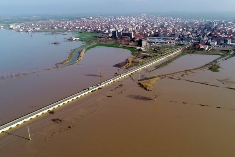 Ergene Nehri taştı