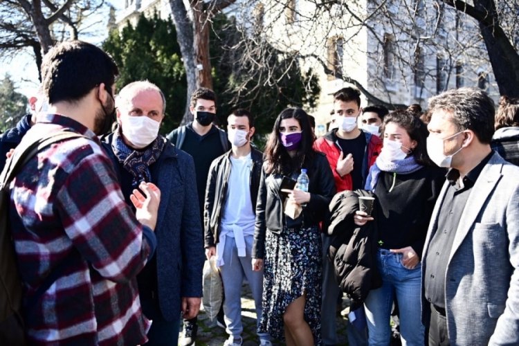 Muharrem İnce, Boğazi&ccedil;i &Uuml;niversitesi'nde &ouml;ğrencilerle bir araya geldi