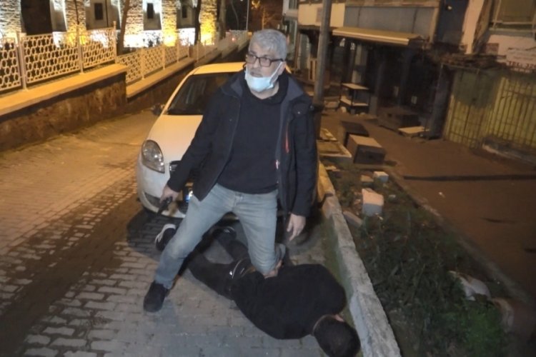 Bursa'da 10 kilometrelik kovalamaca sonucu yakalandı, gazetecileri tehdit etti