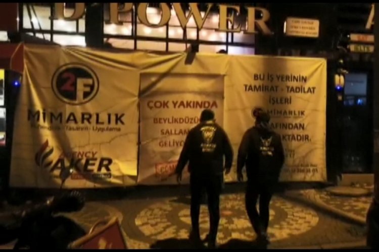 Tadilatta olan kafeye koronavir&uuml;s baskını