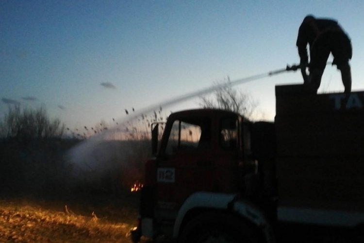 Anız yangını b&uuml;y&uuml;meden s&ouml;nd&uuml;r&uuml;ld&uuml;