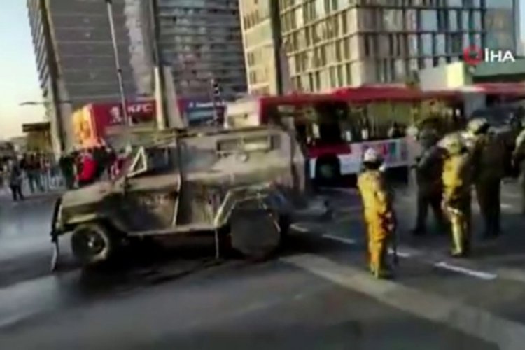Şili'deki protestolar 3'&uuml;nc&uuml; g&uuml;n&uuml;nde