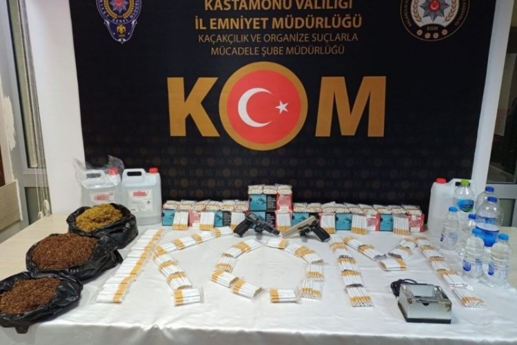 Kastamonu'da t&uuml;t&uuml;n ve ka&ccedil;ak i&ccedil;ki operasyonu