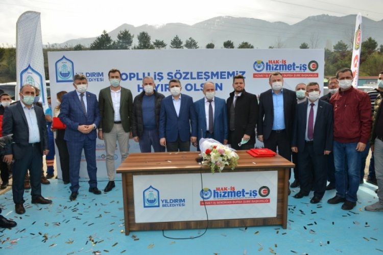 Bursa Yıldırım'da &ccedil;alışanlara destek