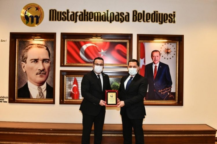 Bursa Mustafakemalpaşa Belediyesi'nden Masatlı'ya fahri hemşehrilik beratı