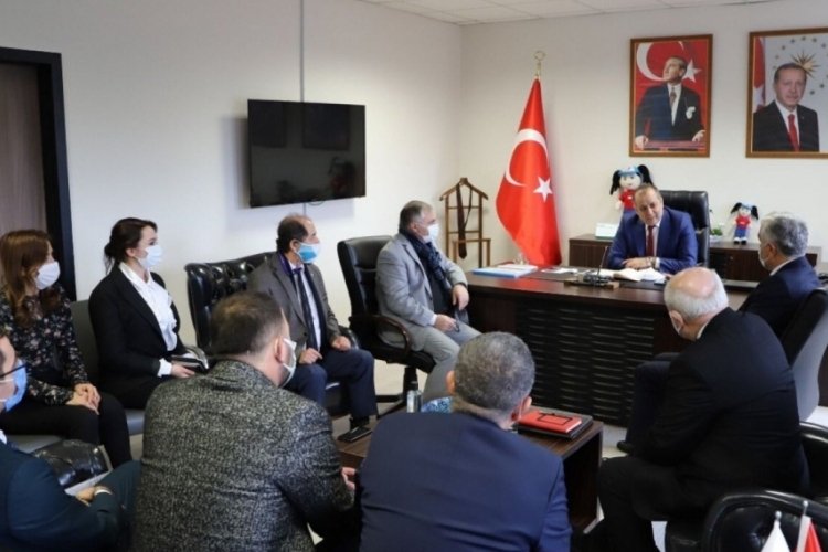 DAT&Uuml;B heyeti, Bursa İl G&ouml;&ccedil; İdaresi M&uuml;d&uuml;r&uuml; Batu ile bir araya geldi