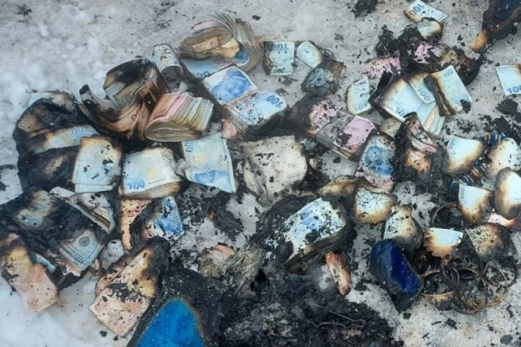 Yangınla birlikte 500 bin lira k&uuml;l oldu