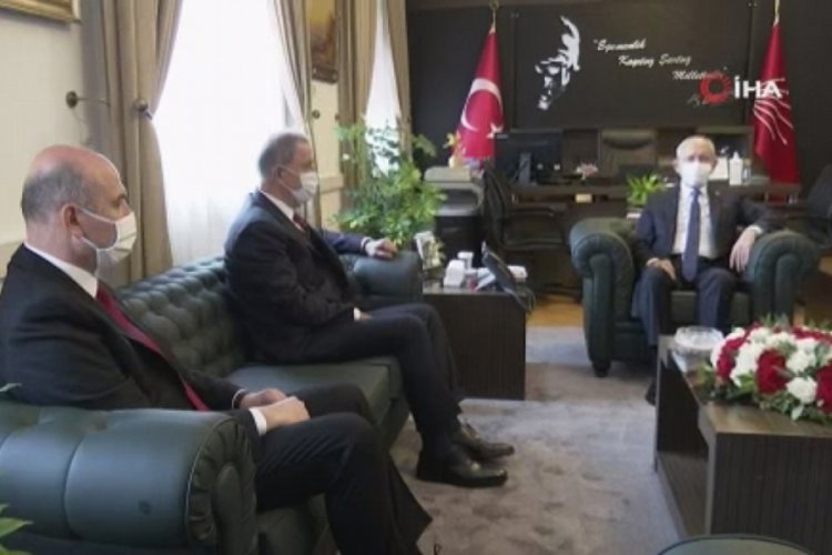 Bakan Akar ve Bakan Soylu, Kılı&ccedil;daroğlu'nu ziyaret etti