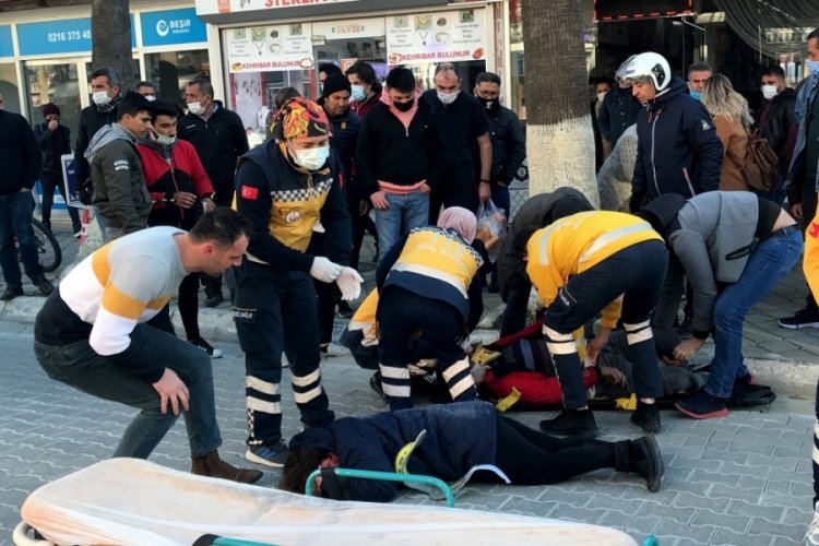 Yayaya &ccedil;arpan motosiklet s&uuml;r&uuml;c&uuml; hayatını kaybetti