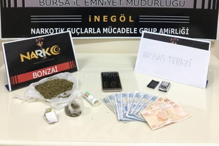 Bursa İnegöl'de uyuşturucu şüphelisi gözaltına alındı