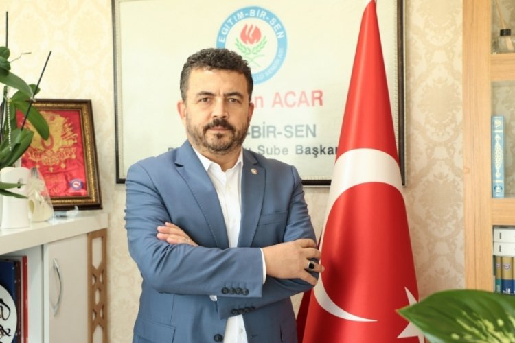 Eğitim-Bir-Sen Bursa 1 No'lu Şube Başkanı Acar: "Mazlumların ahı yerde kalmadı"