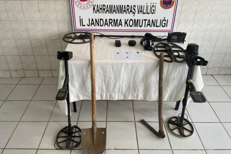 Kahramanmaraş'ta kaçak kazı operasyonu: 4 gözaltı