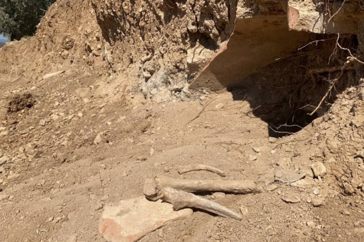 Bursa'da Bizans dönemi mezarları ve insan kemikleri bulundu