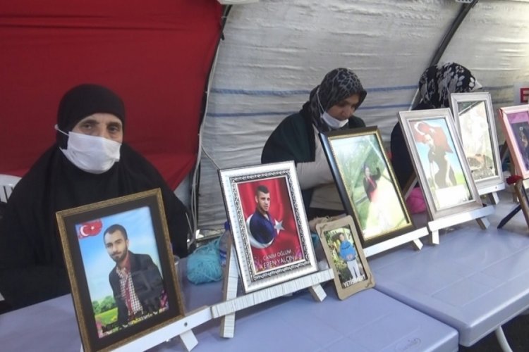 Evlat n&ouml;betindeki ailelerden dağdaki Demirtaş'a tepki