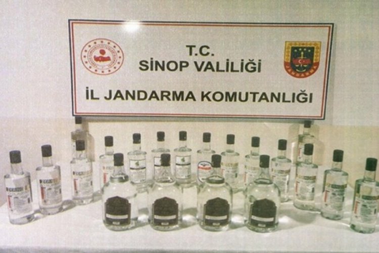 Sinop'ta 24 litre etil alkol ele ge&ccedil;irildi