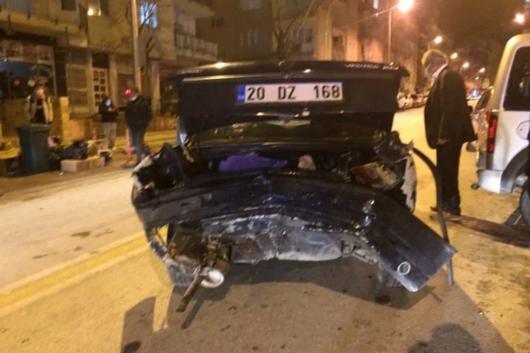K&ouml;peği ezmemek i&ccedil;in kaldırımdaki otomobillere &ccedil;arptı