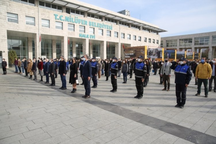Bursa Nil&uuml;fer'de İstiklal Marşı'nın kabul&uuml;n&uuml;n 100. yılı kutlandı