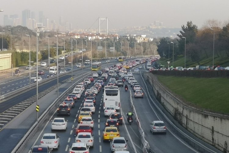 15 Temmuz Şehitler K&ouml;pr&uuml;s&uuml;'nde trafik yoğunluğu