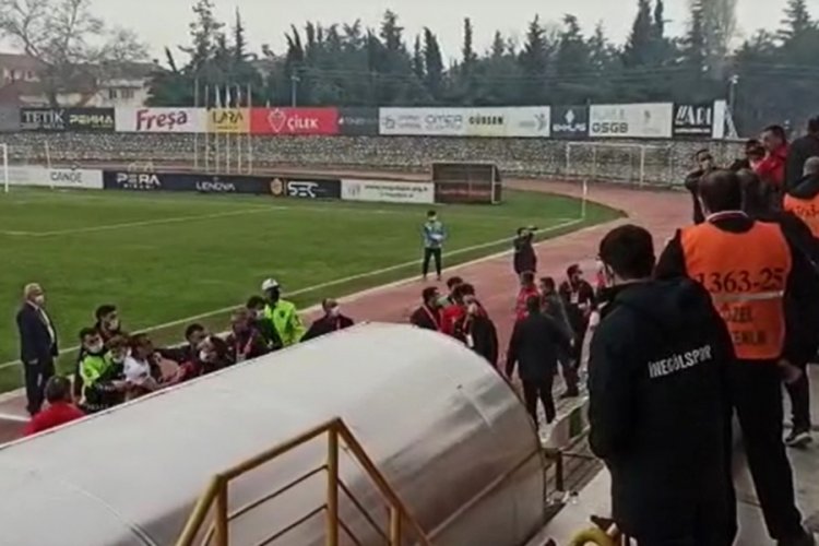 İneg&ouml;lsporlu Caner Solmaz'a saldırı girişimi