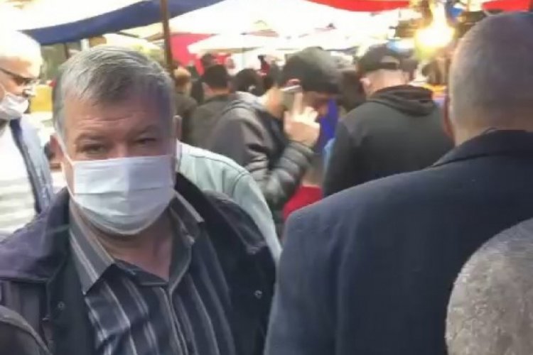Bursa Osmangazi'de sosyal mesafe unutuldu! Denetim yok tepkisi