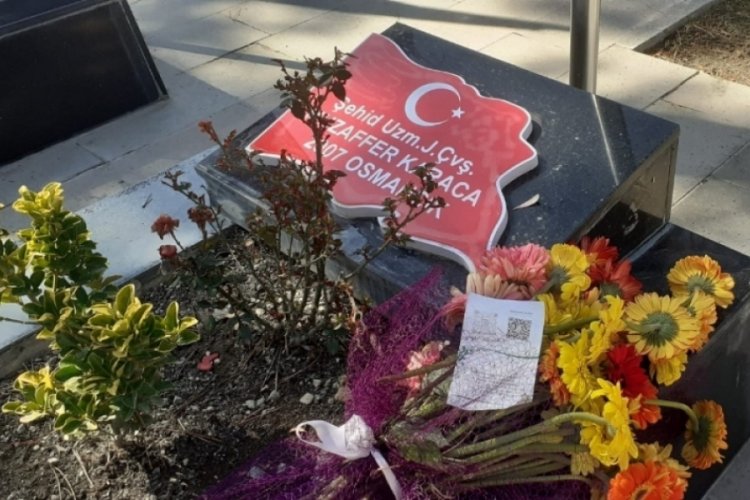 Şehit jandarmanın mezarında duygulandıran not