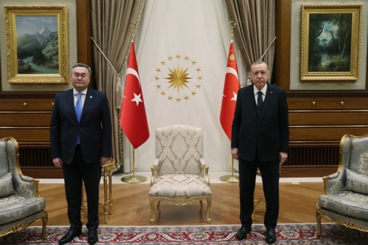 Cumhurbaşkanı Erdoğan, Kazakistan Başbakan Yardımcısı Tileuberdi'yi kabul etti
