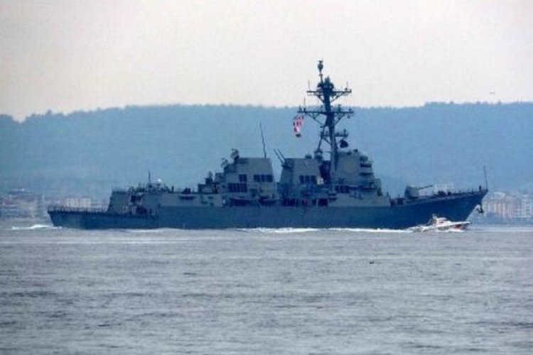 ABD savaş gemisi, &Ccedil;anakkale Boğazı'ndan ge&ccedil;ti
