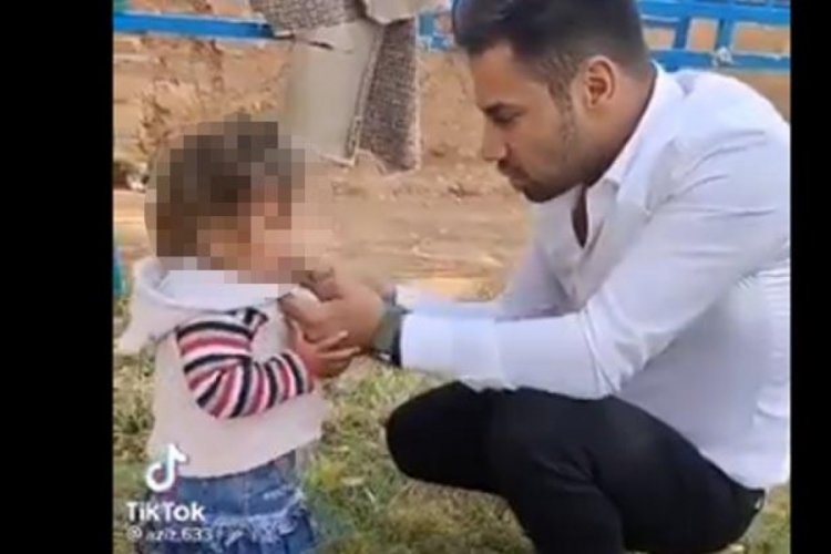 Tiktok'ta skandal! &Ccedil;ocuğa şiddet uyguladı