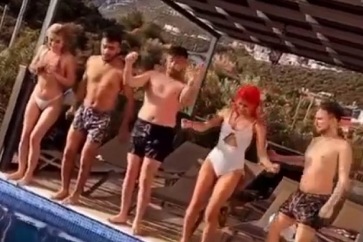 &Ccedil;ok y&uuml;ksek riskli Antalya'da villada havuz partisi!