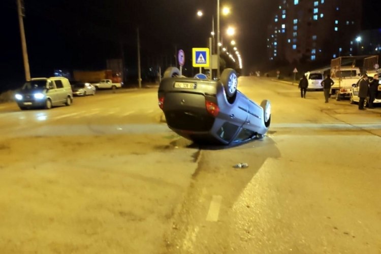 Samsun'da otomobil takla attı: 1 yaralı