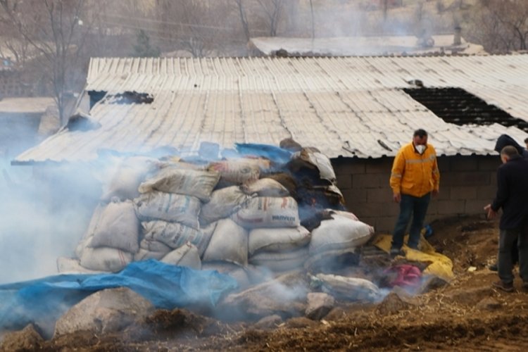 Ahırda yangın &ccedil;ıktı: 171 kuzu telef oldu