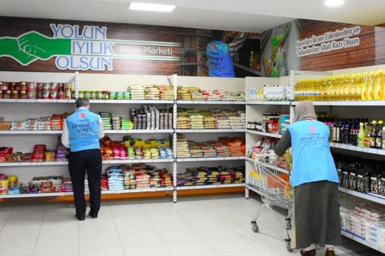 Bursa'da m&uuml;ft&uuml;l&uuml;kten dar gelirli ailelere "Hayır Marketi"