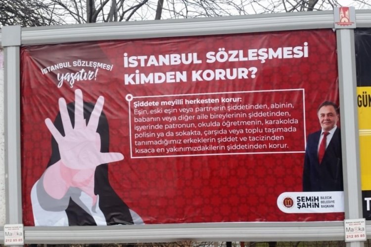 Bilecik'teki o afişler kaldırıldı