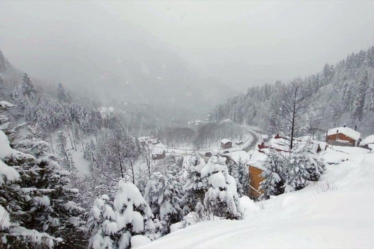 Rize'de kar dolayısıyla 76 k&ouml;y yolu ulaşıma kapandı