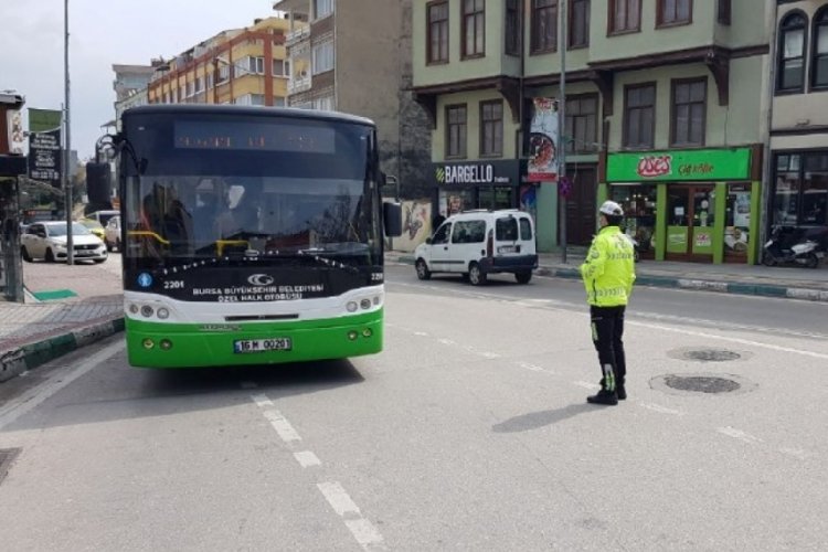 Bursa'da toplu taşıma ara&ccedil;larında denetim