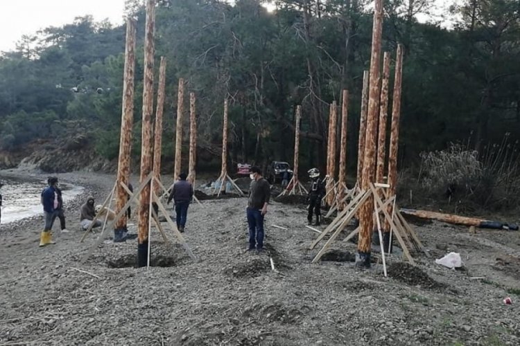 Fethiye'deki koyda ka&ccedil;ak yapılaşmaya inceleme başlatıldı