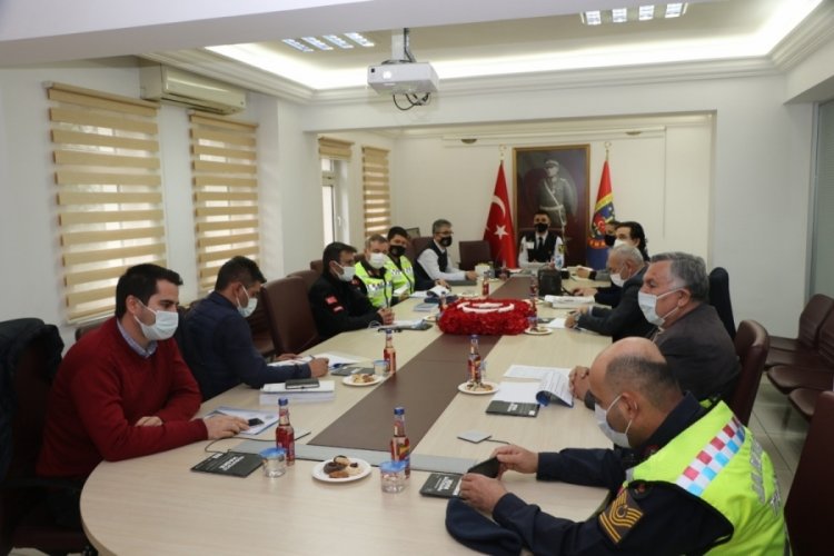 Bursa İl Jandarma Komutanlığı'ndan trafik g&uuml;venliği &ccedil;alıştayı