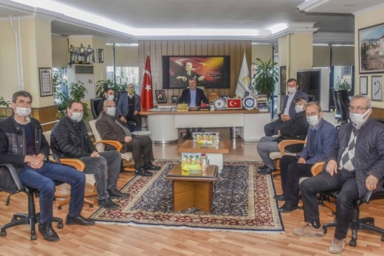 Bursa Karacabey Muhtarlar Derneği'nden Başkan Özkan'a ziyaret