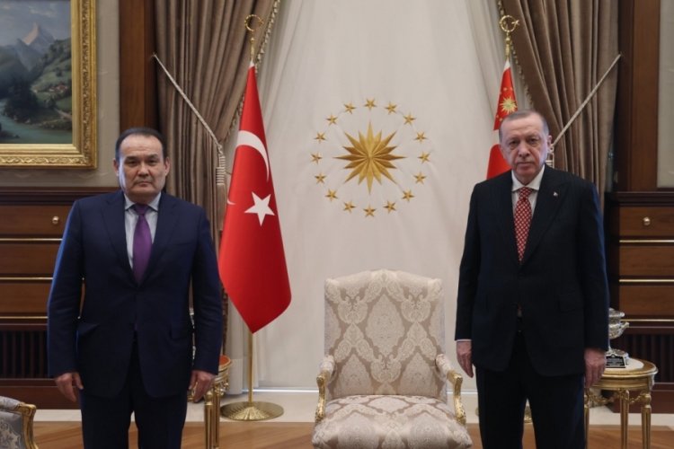 Erdoğan, T&uuml;rk Konseyi Genel Sekreteri Amreyev'i kabul etti